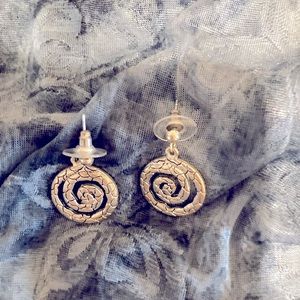 2 FOR $12      Earrings-stud with round swirl dangle